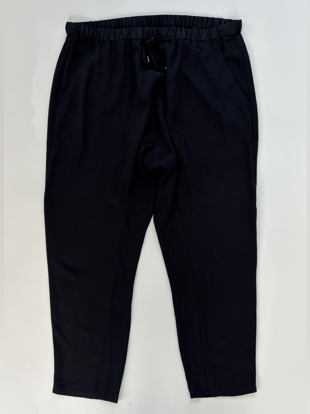 Eileen Fisher Women's 100% Silk Pull On Cropped Pants Relaxed Fit Size Small